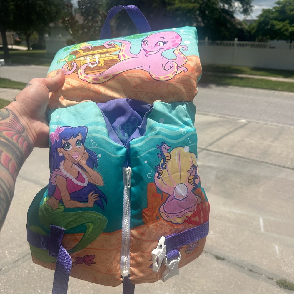 Colorful Mermaid and Octopus Life Jacket